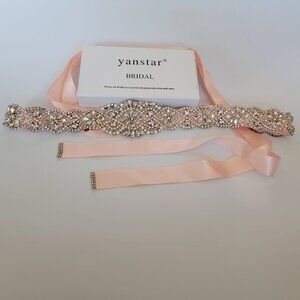 Bridal Belt for Women Dress, Prom, Quinceanera - Crystal Rhinestone - Handmade